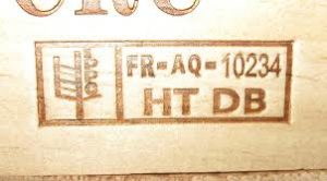 ISPM 15 stamp on a pallet