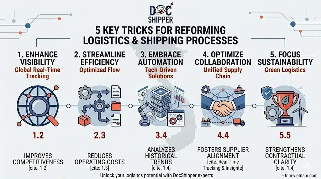5 key tricks for reforming logistics & shipping processes