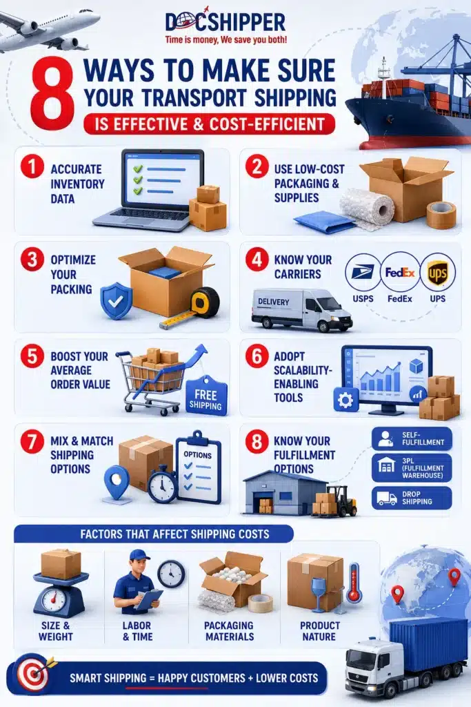 8 Ways to Make Sure Your Transport Shipping is Effective & Cost-Efficient