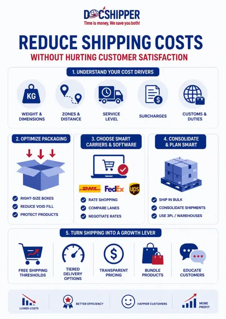 How small businesses can reduce shipping costs without hurting customer satisfaction